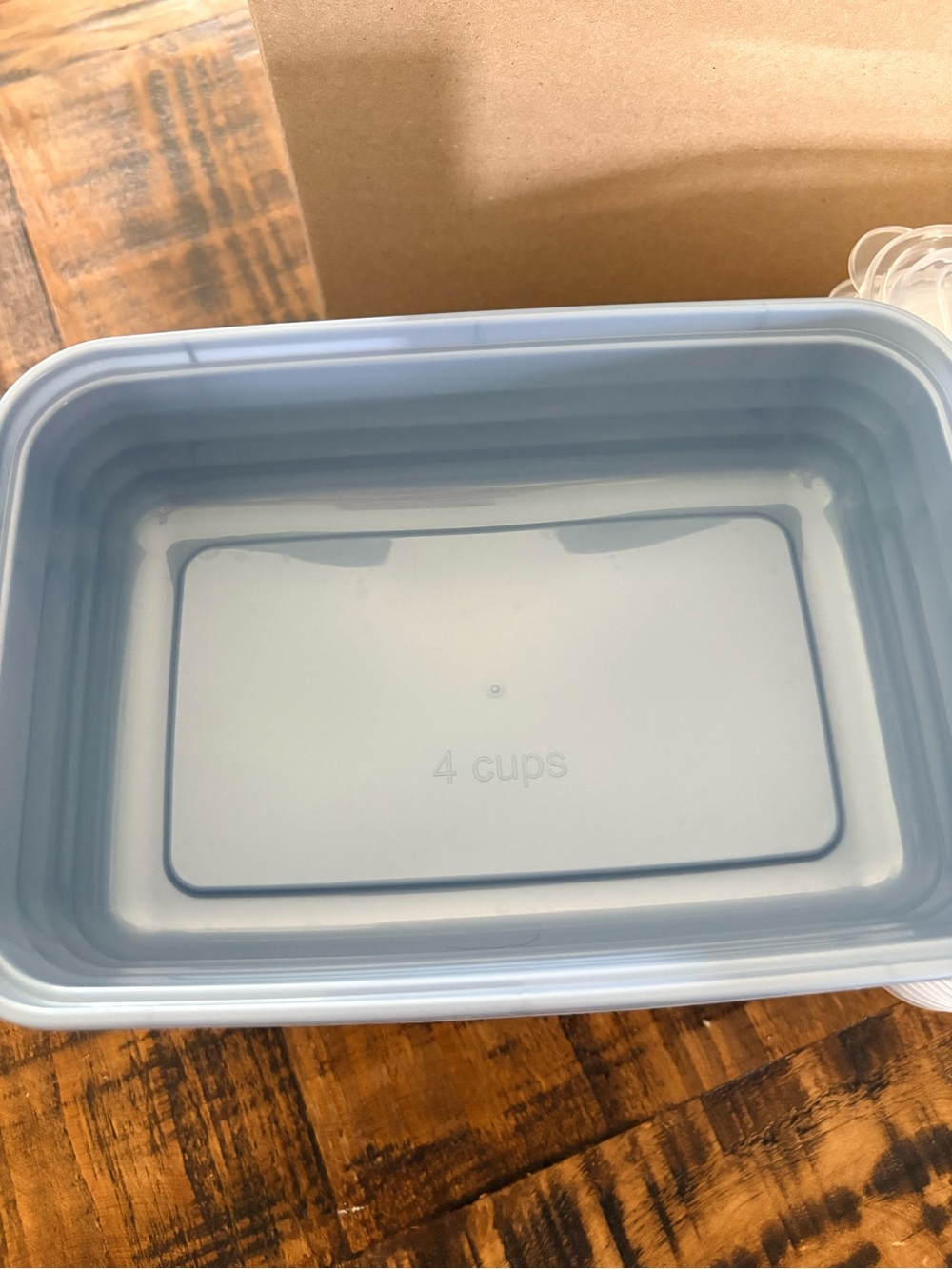 Stackable Light Blue Meal Prep Container - 4 Cup x14